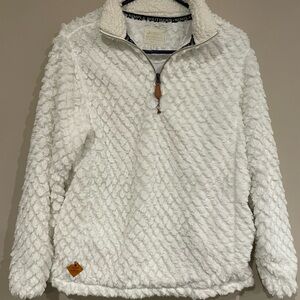 Simply Southern White Textured Women's Cowl Sweater